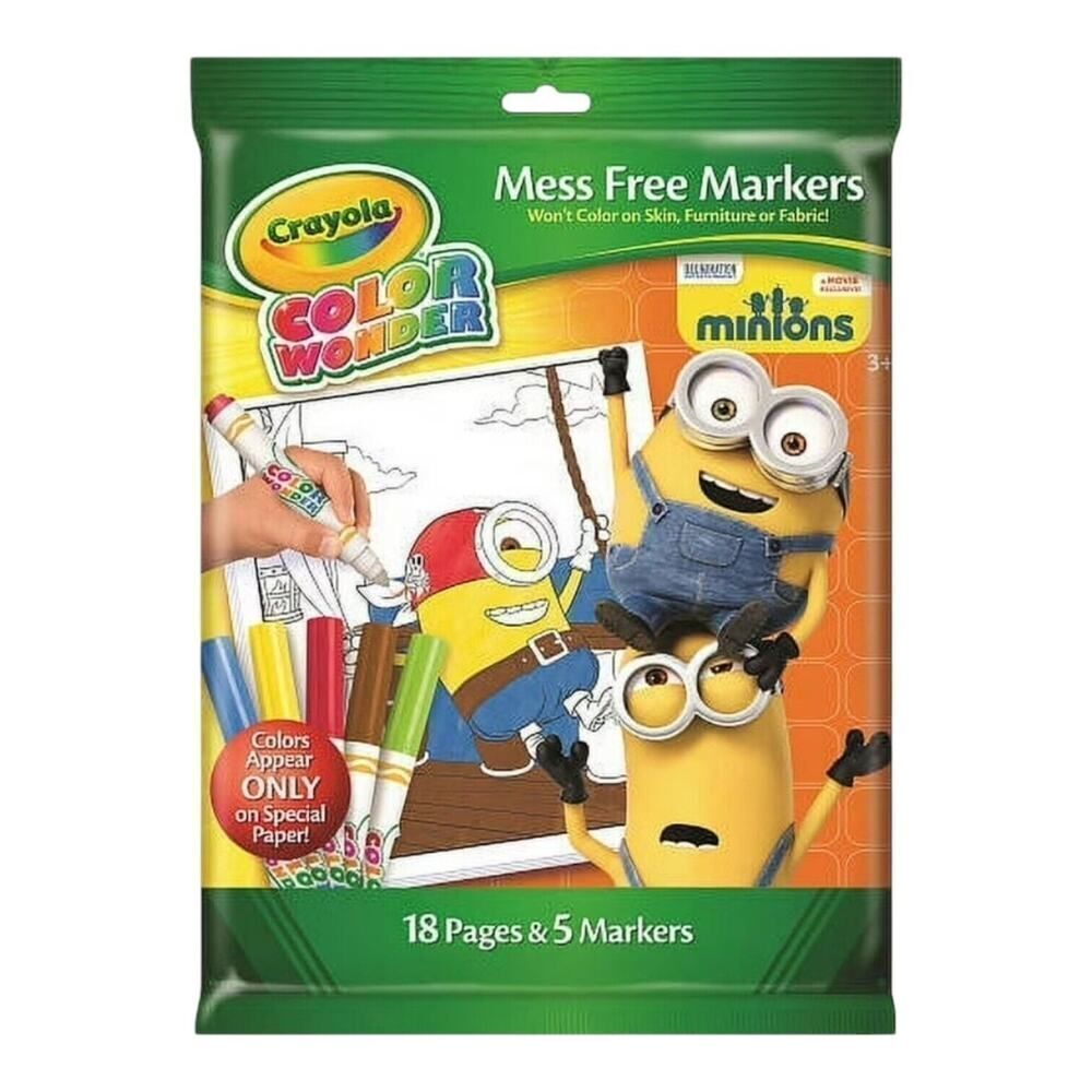 Crayola Mess Free Color Wonder Illumination Minions Markers & Coloring Pages
